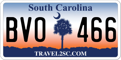 SC license plate BVO466