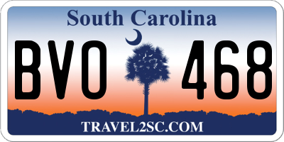 SC license plate BVO468