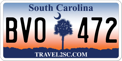 SC license plate BVO472