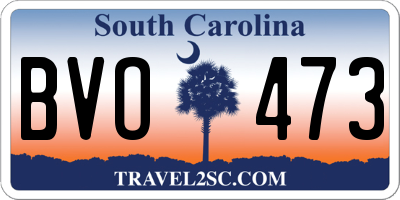 SC license plate BVO473