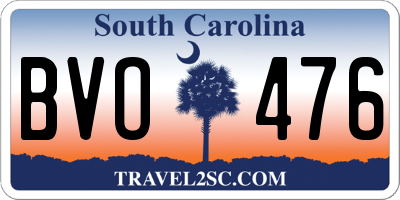 SC license plate BVO476