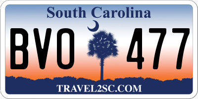 SC license plate BVO477