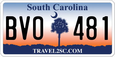 SC license plate BVO481