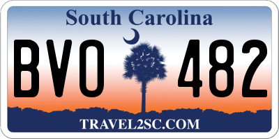 SC license plate BVO482