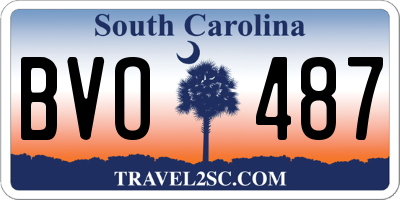 SC license plate BVO487