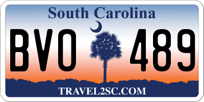SC license plate BVO489