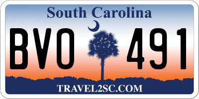 SC license plate BVO491