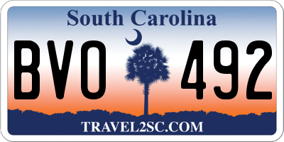 SC license plate BVO492