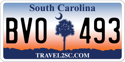 SC license plate BVO493