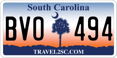 SC license plate BVO494
