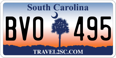 SC license plate BVO495