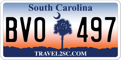 SC license plate BVO497