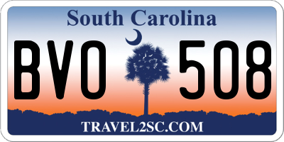 SC license plate BVO508