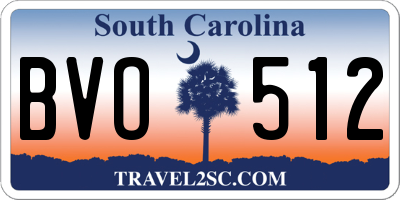 SC license plate BVO512