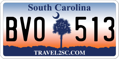 SC license plate BVO513