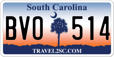 SC license plate BVO514