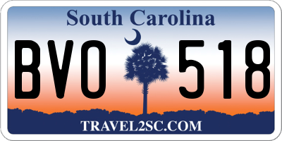 SC license plate BVO518