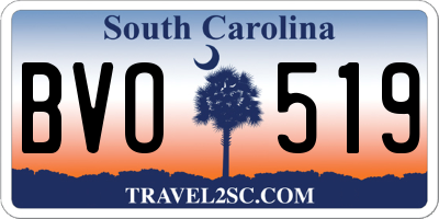 SC license plate BVO519