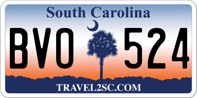 SC license plate BVO524