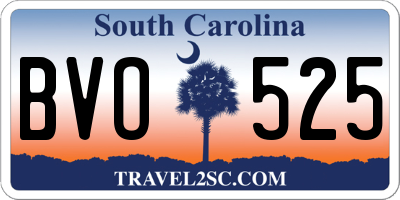 SC license plate BVO525