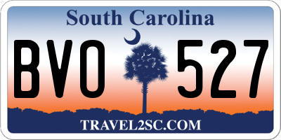 SC license plate BVO527