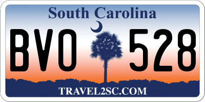SC license plate BVO528