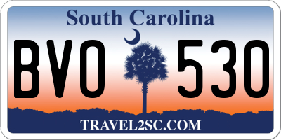SC license plate BVO530