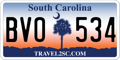 SC license plate BVO534