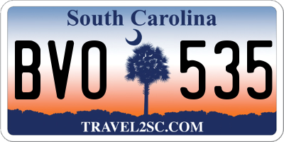 SC license plate BVO535