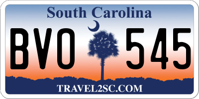 SC license plate BVO545
