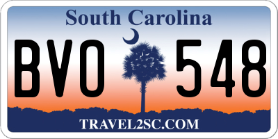 SC license plate BVO548
