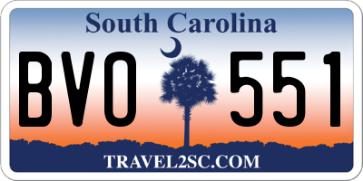 SC license plate BVO551
