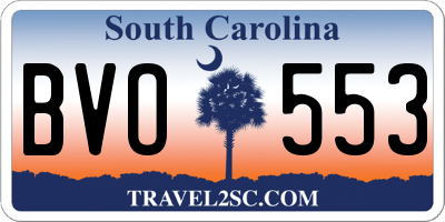 SC license plate BVO553