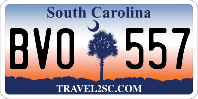 SC license plate BVO557
