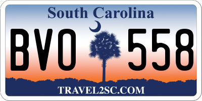 SC license plate BVO558