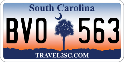 SC license plate BVO563