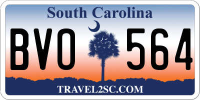 SC license plate BVO564