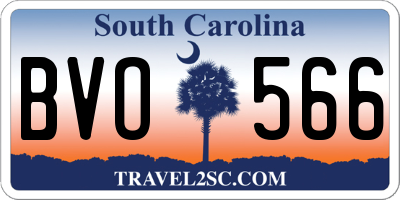 SC license plate BVO566