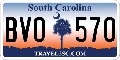 SC license plate BVO570