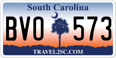 SC license plate BVO573