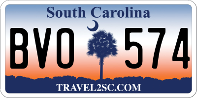 SC license plate BVO574