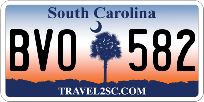 SC license plate BVO582