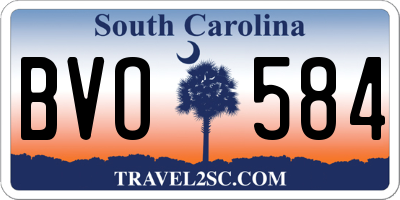 SC license plate BVO584