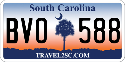 SC license plate BVO588