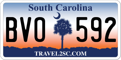 SC license plate BVO592