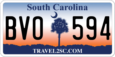 SC license plate BVO594