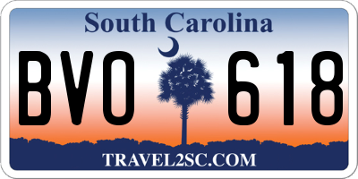 SC license plate BVO618