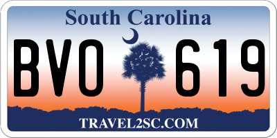 SC license plate BVO619