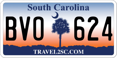 SC license plate BVO624