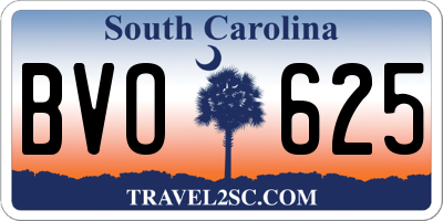 SC license plate BVO625